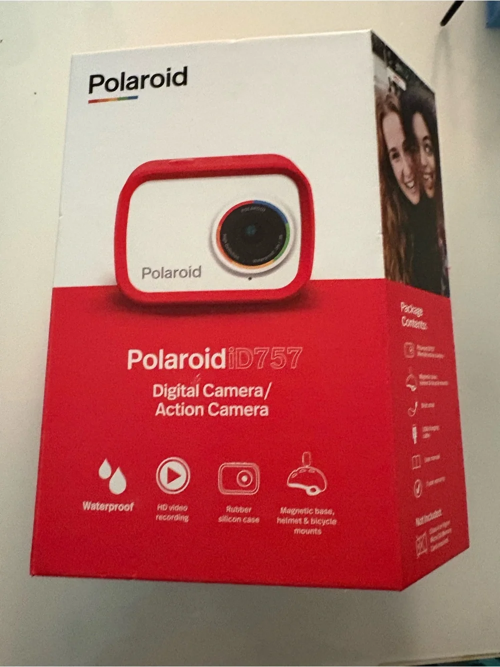 Polaroid Red and White iD757 Digital Camera